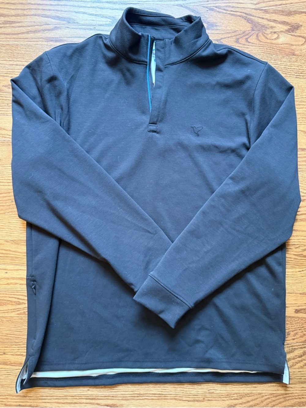 Birddogs Black Pullover with Light Blue Trim